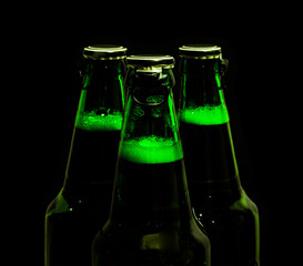 beer bottles in the dark