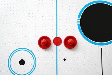 Modern air hockey, top view