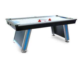 Modern air hockey on white background