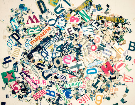 random letters and words