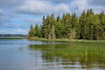 island on a lake