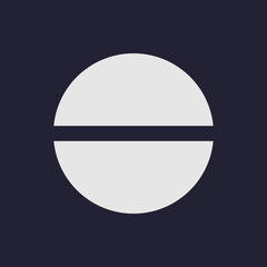 Tablet or pill icon in flat design style. Vector illustration.