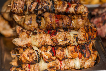 Fresh skewers , kebab, meat
