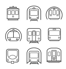 Subway metro icon set. Vector elements. Can use for your design, interface, website, infographic and etc.