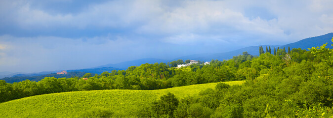 Beautiful Tuscany panorama,  in the Chianti area.