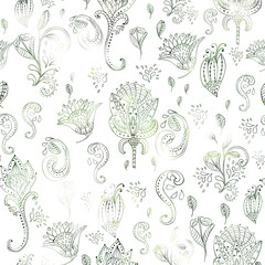 Pattern hindu ornament surface design. Etnic hand drawn elements.