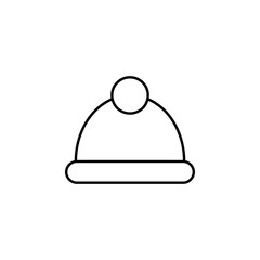 winter, cap outline icon. Element of winter sport illustration. Signs and symbols icon can be used for web, logo, mobile app, UI, UX