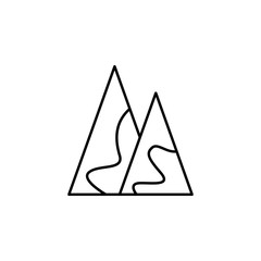 Fototapeta premium mountain, winter, sport outline icon. Element of winter sport illustration. Signs and symbols icon can be used for web, logo, mobile app, UI, UX