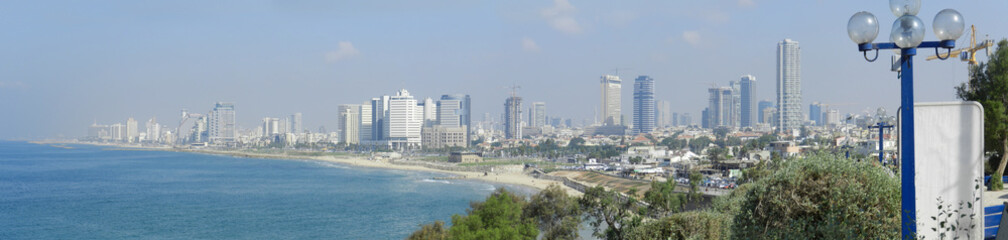 The panoramic view of Tel Aviv, shot from Jaffa • Israel
