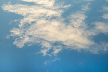 January sky with light snow