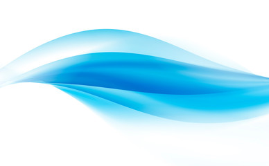 Abstract design, futuristic blue waves on a white background.