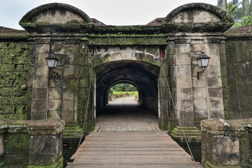 Fototapeta na wymiar Drawbridge of the Revellin de Puerta Real de Bagumbayan. Intramuros-Manila-Philippines-094
