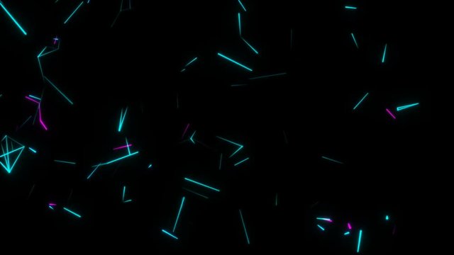 Cycle neon tubes.Retro futuristic flight over space, seamless background 80s retro fantasy.