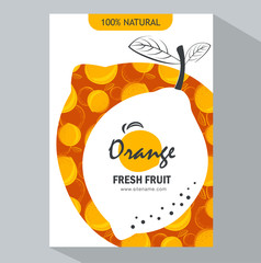 Packing template design of Orange. Vector illustration orange vertical banners.  