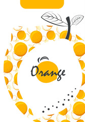 Packing template design of Orange. Illustration orange vertical banners.  