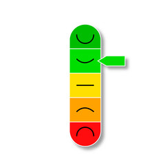 Smile indicator. Customer satisfaction scale. Feedback concept. Vector