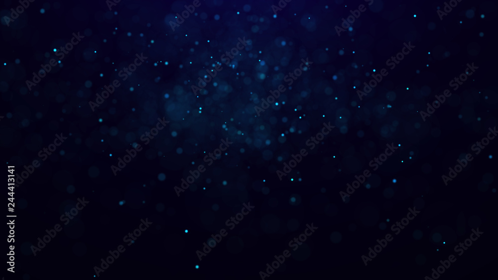 Poster dust particles. abstract background of particles. 3d rendering. dots background. futuristic digital 