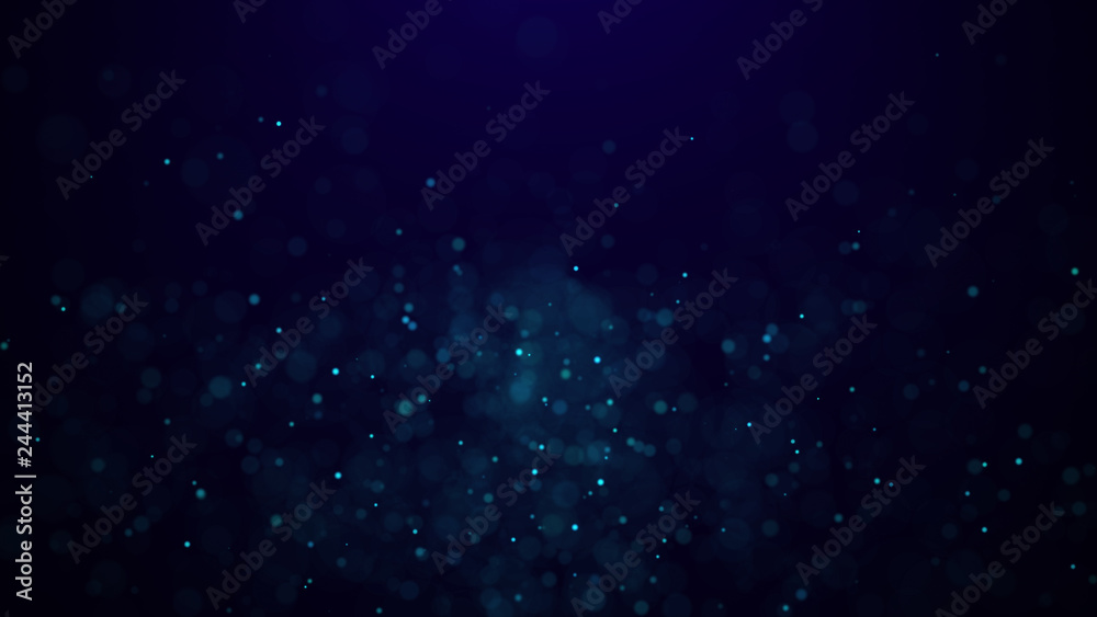 Poster dust particles. abstract background of particles. 3d rendering. dots background. futuristic digital 