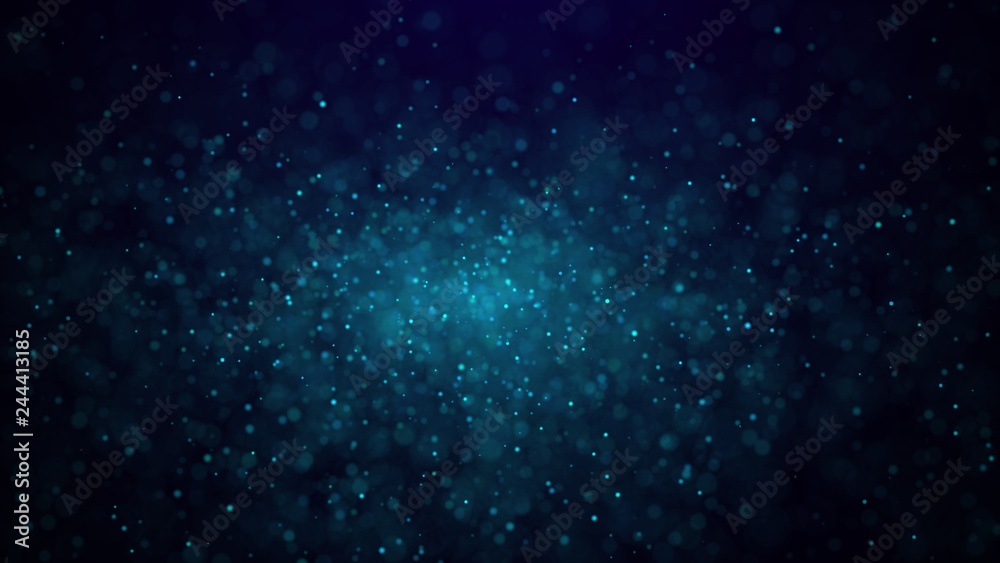 Poster dust particles. abstract background of particles. 3d rendering. dots background. futuristic digital 