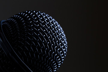 Close-up black microphone