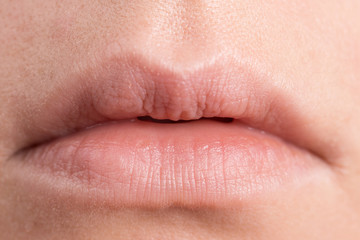 Women's lips close-up