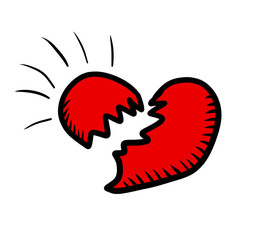 Broken Heart Doodle