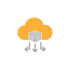 Big data cloud icon. Element of marketing icon for mobile concept and web apps. Detailed Big data cloud icon can be used for web and mobile