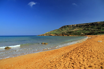 Fototapeta na wymiar Ramla Bay, Gozo, Malta