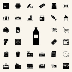 milk in a bottle icon. market icons universal set for web and mobile
