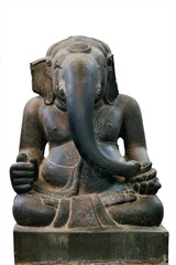 Fototapeta na wymiar old stone sculpture Ganesha