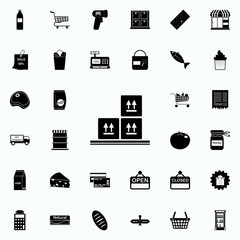 warehouse boxes icon. market icons universal set for web and mobile