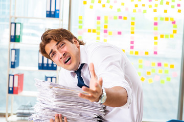 Busy businessman working in the office