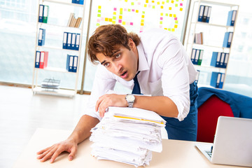 Busy businessman working in the office