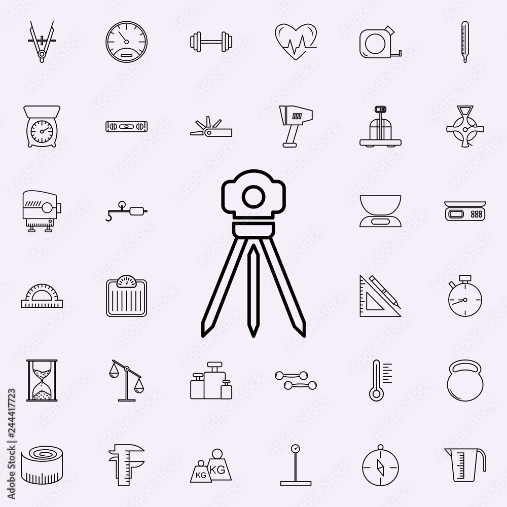 Poster survey instrument icon. measuring instruments icons universal set for web and mobile