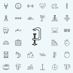 construction press icon. Measuring Instruments icons universal set for web and mobile