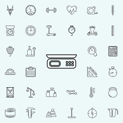 electronic scale icon. Measuring Instruments icons universal set for web and mobile