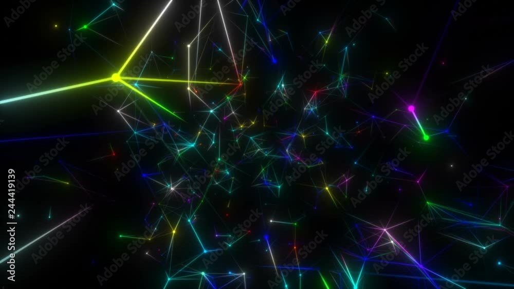 Poster colored interconnections.elegant fantasy abstract technology, science and engineering motion backgro