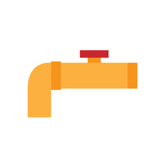 drain valve colored flat icon vector design illustration