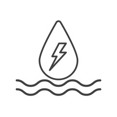 hydroelectric outline flat icon vector design illustration