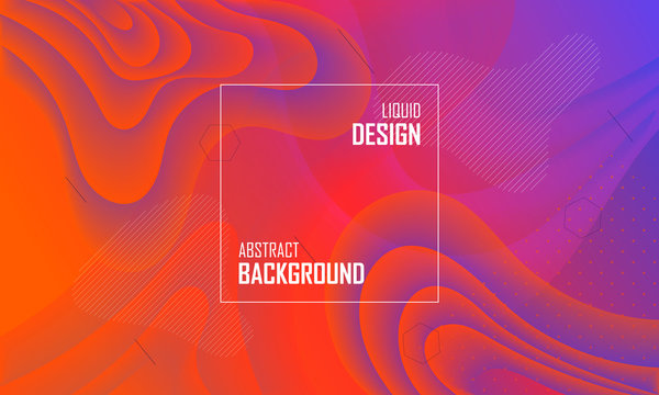 Liquid color abstract background design. Fluid vector gradient design for banner, post © gerik_a