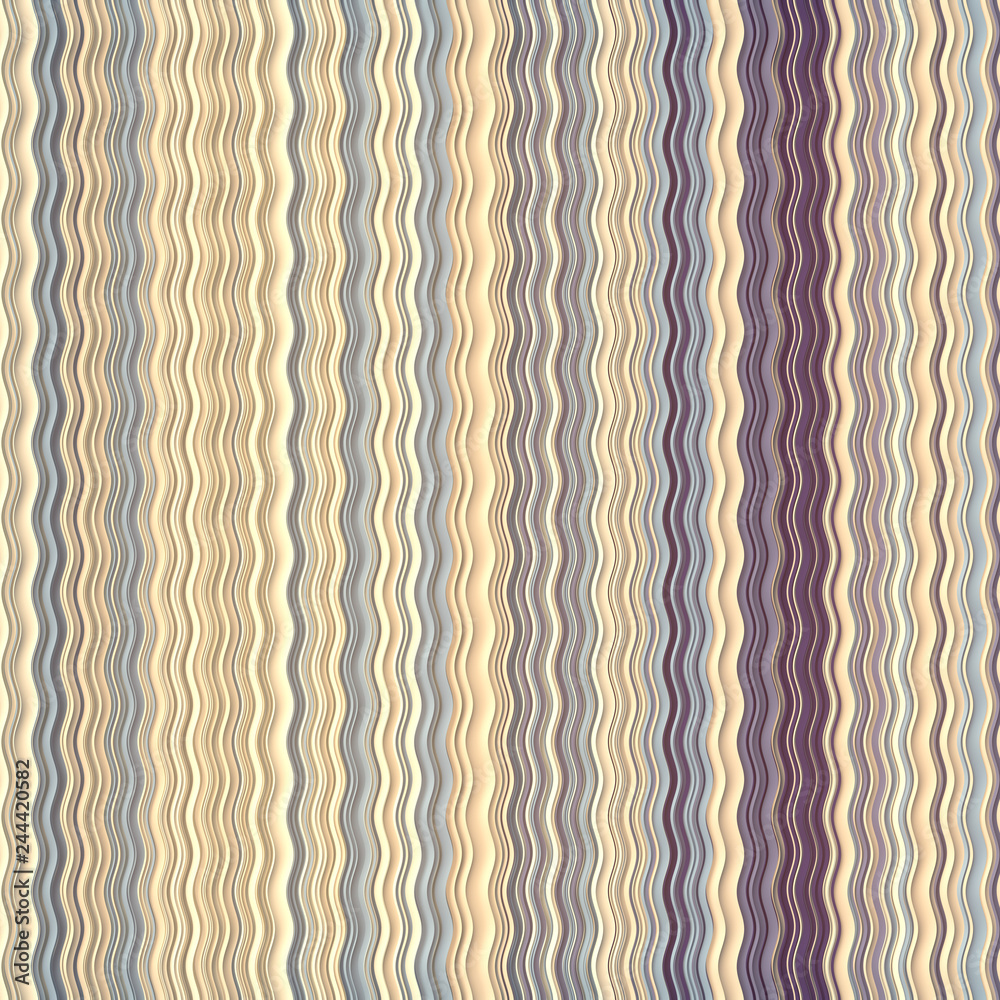 Aufkleber Colored Wavy Background. Dynamic Effect. Design Template. Modern Pattern. 3d rendering