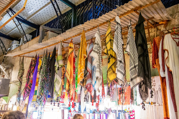 Fototapeta na wymiar hanging scarves