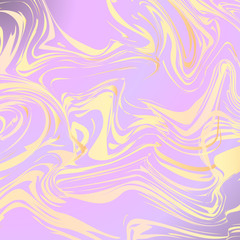 Liquid flow effect. Marble abstract background. Bright gradient backdrop. Watercolor stains painting.  Vector illustration