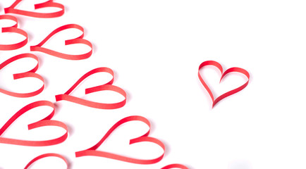 romantic valentines day background with red heart shape