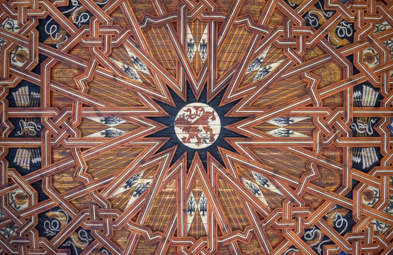 Ceiling of the corridors of the Monastery of San Juan de los Reyes, Toledo, Spain