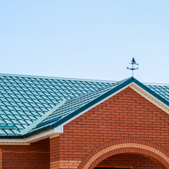 The roof of corrugated sheet