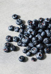 Fresh blueberries on a table