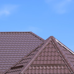 The roof of corrugated sheet