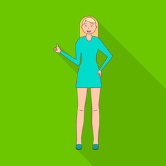 Isolated object of woman and body logo. Collection of woman and style stock symbol for web.