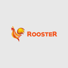 Rooster Logo Vector Template Design Illustration